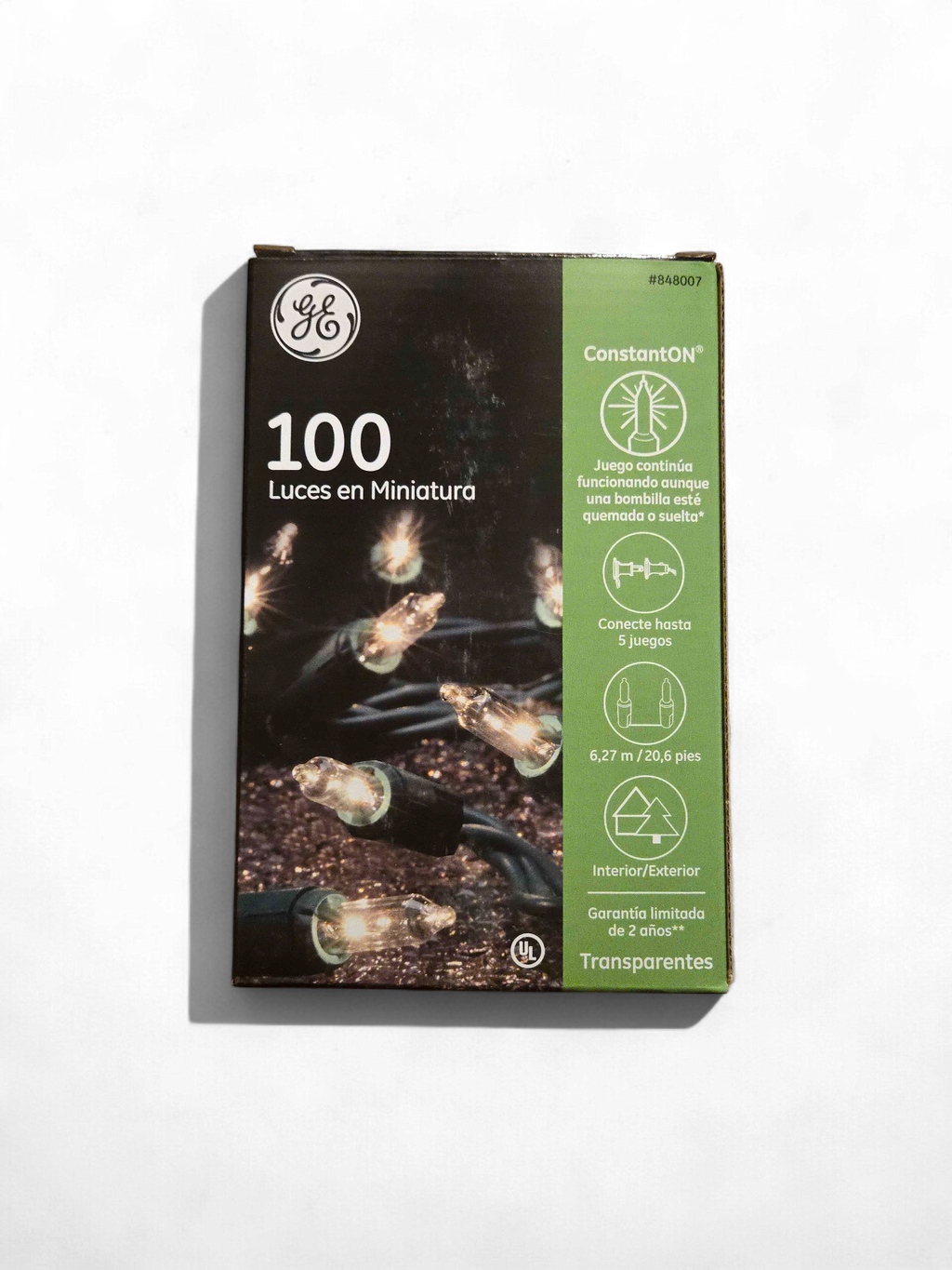 GE 100 Clear Mini Christmas Lights (6-Pack) — Indoor/Outdoor — 20.6 ft Each