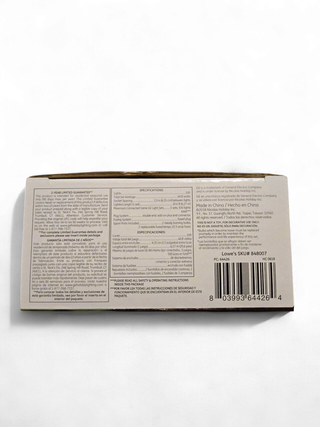 GE 100 Clear Mini Christmas Lights (6-Pack) — Indoor/Outdoor — 20.6 ft Each