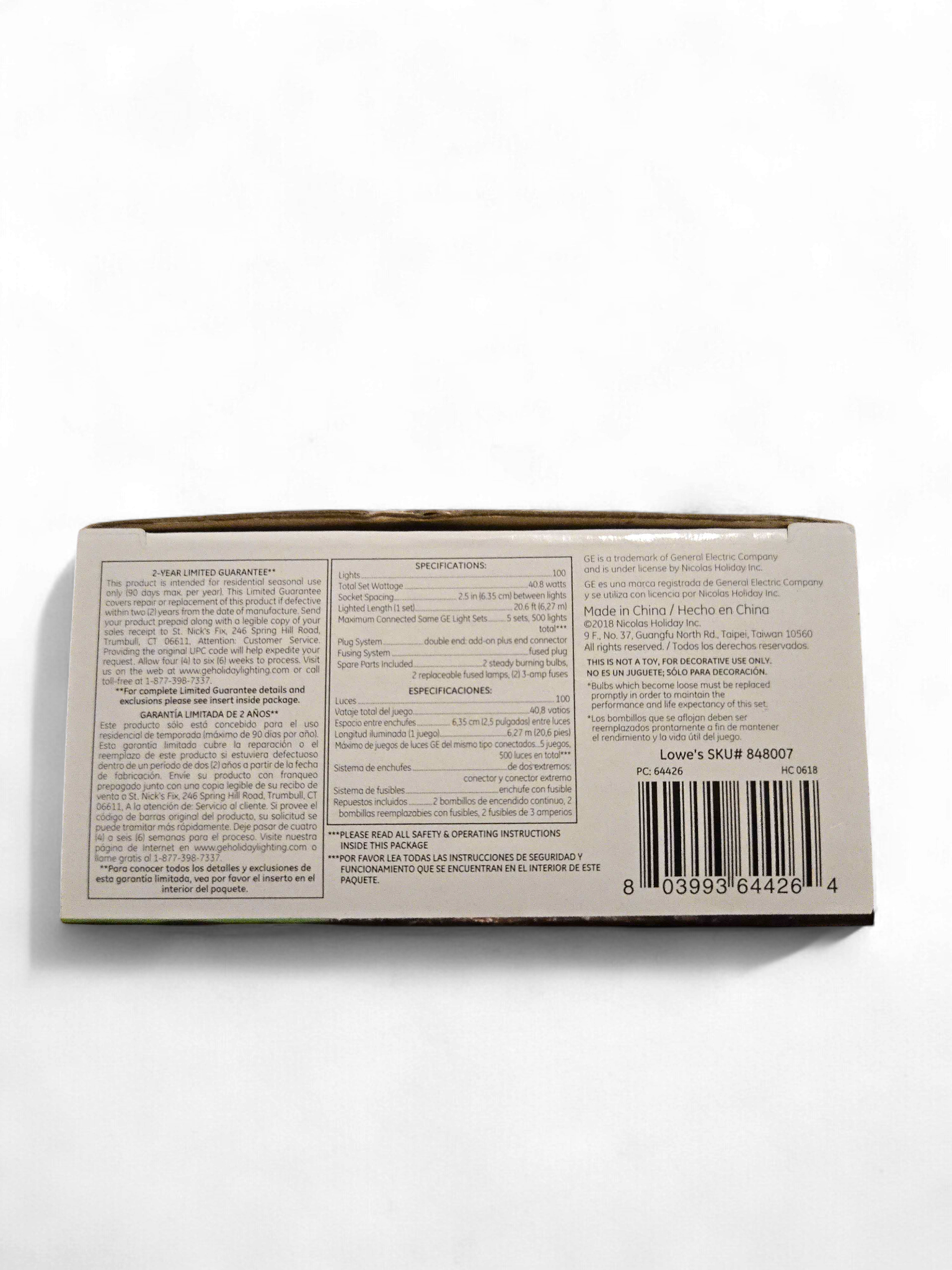 GE 100 Clear Mini Christmas Lights (6-Pack) — Indoor/Outdoor — 20.6 ft Each