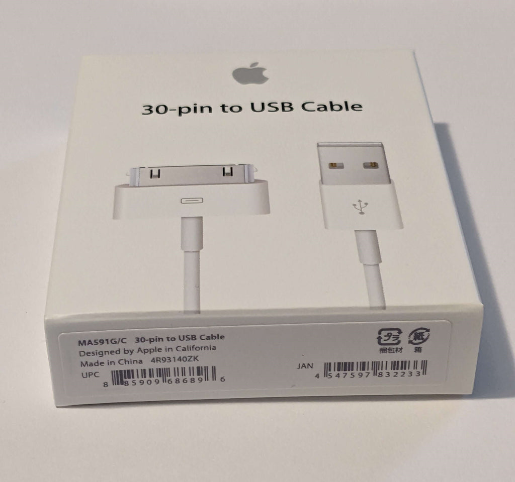 Genuine Apple 30-Pin to USB Cable (MA591G/C) — Factory Sealed OEM